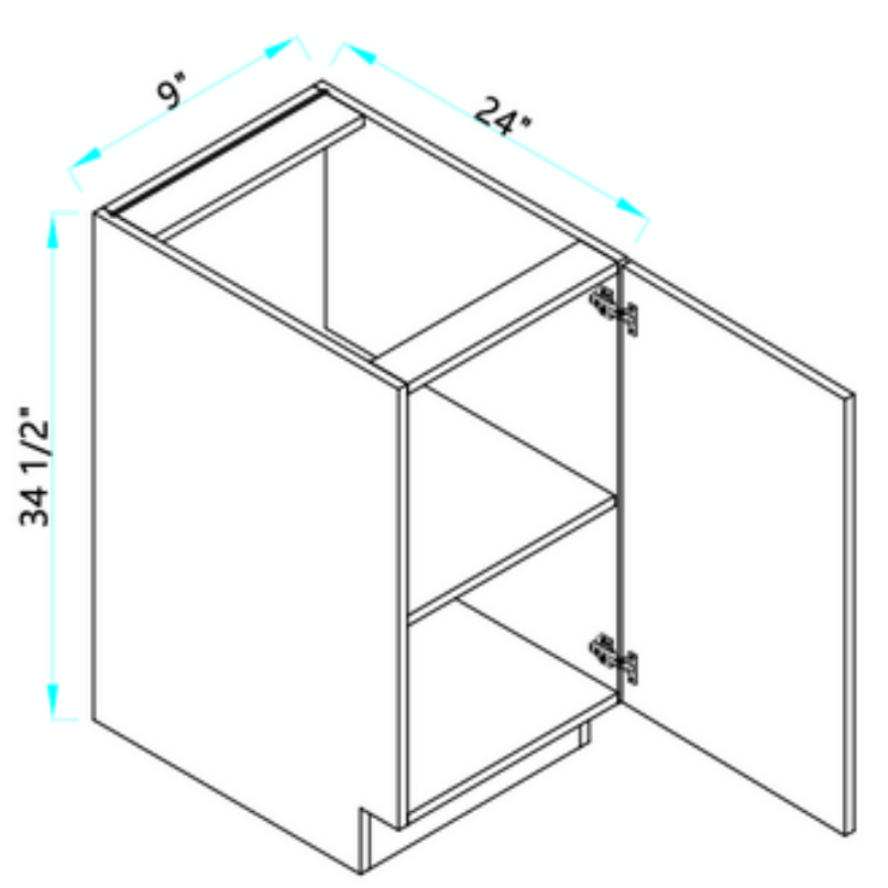 Base Cabinet 1 Door (No Drawer)