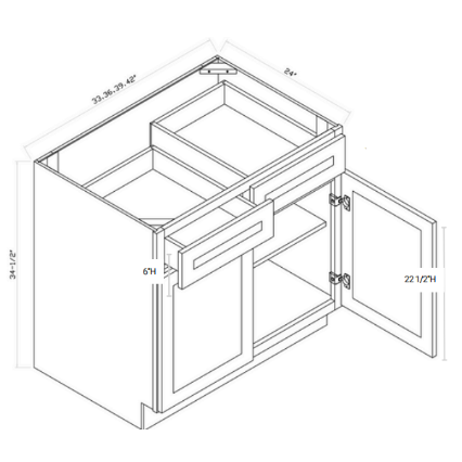 Base Cabinet 2 Doors W/ 2 Drawers