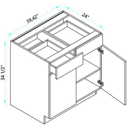 Base Cabinet 2 Doors W/ 2 Drawers