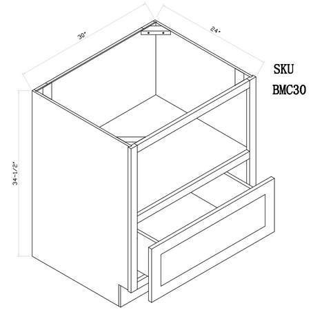 Base Microwave Cabinet