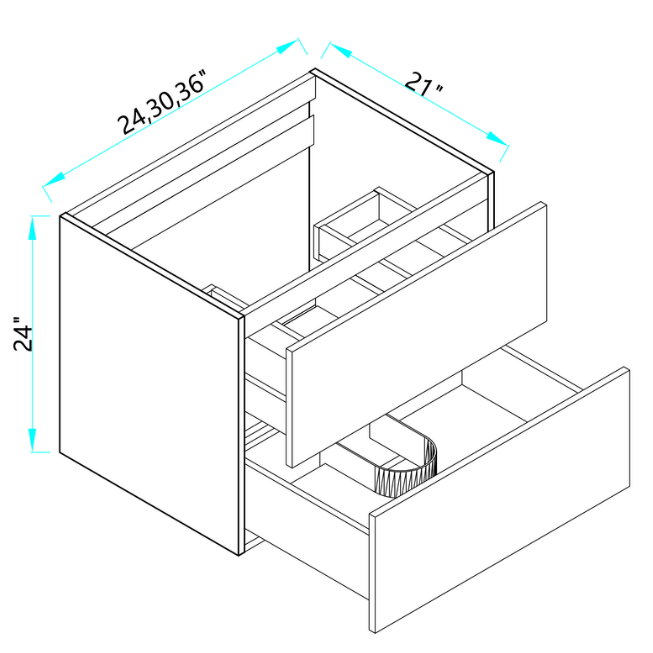 Vanity Floating Sink Drawer