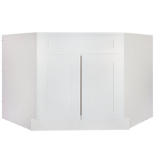 SBD45  White Shaker Sink Base Diagonal-Elite RTA Cabinetry 
