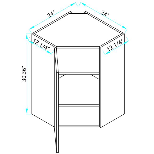 Wall Diagonal Corner Cabinet