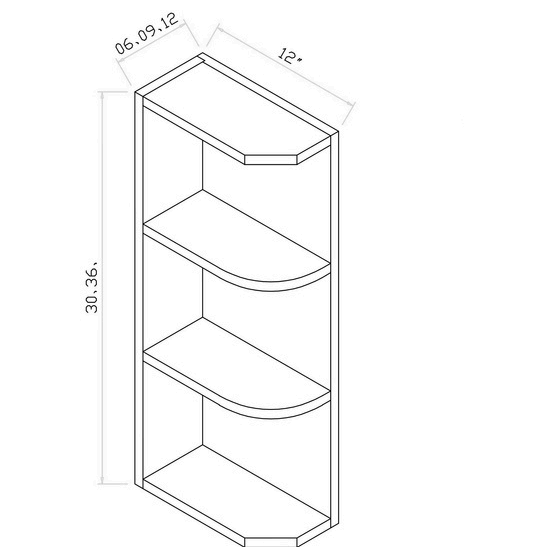 Wall Open End Shelf Cabinet