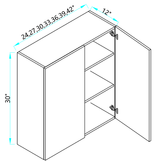 Wall Cabinet W/ 2 Doors