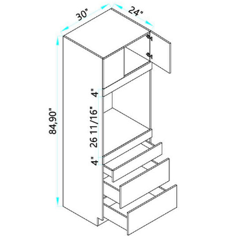 Tall Single Oven Cabinet (30" Wide)