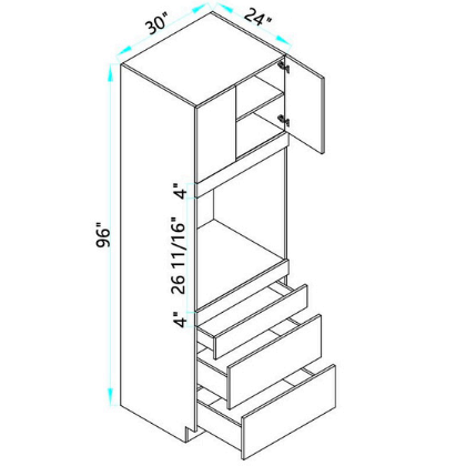 Tall Single Oven Cabinet (30" Wide)