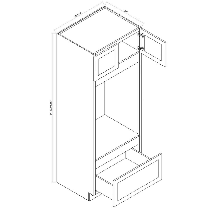 Tall Single Oven + Microwave Combo Cabinet