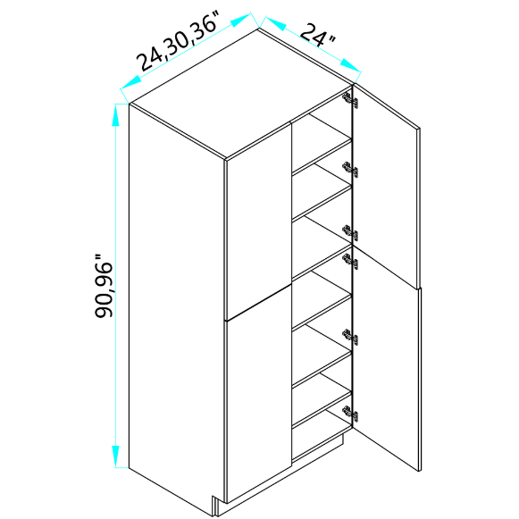 Pantry Cabinet Double Door