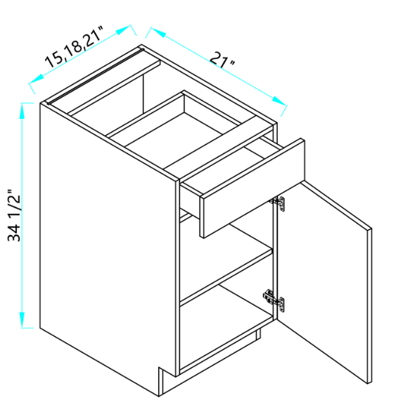 Vanity Base Cabinet W/ 1 Drawer and 1 Door