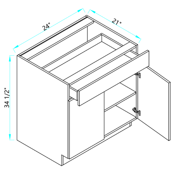 Vanity Base Cabinet W/ 1 Drawer and 2 Doors