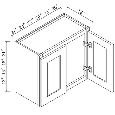 Wall Small Upper Cabinet With 2 Doors