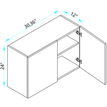 Wall Cabinet W/ 2 Doors