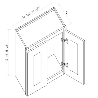 Wall Refrigerator Full Depth Two Door Cabinet