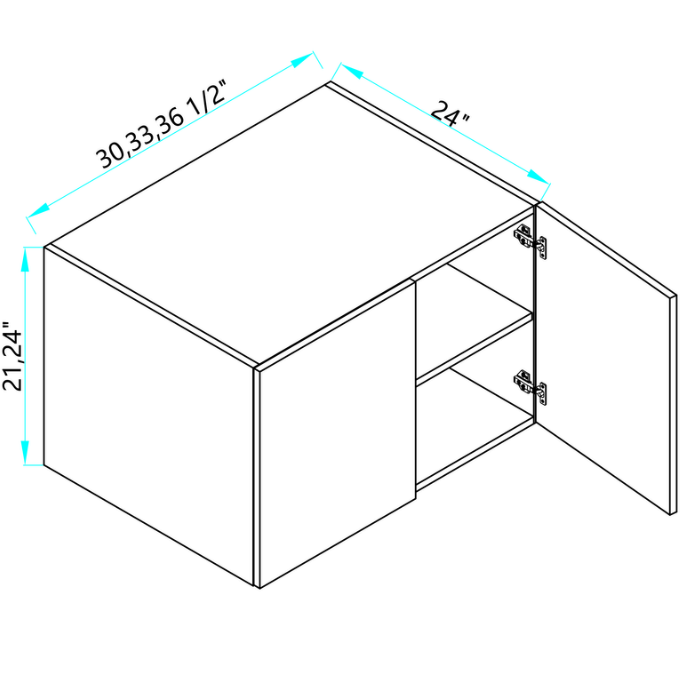 Wall Refrigerator Cabinet (24" Depth)