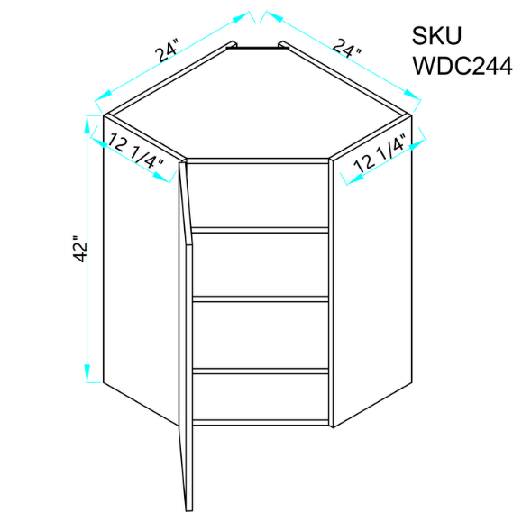 Wall Diagonal Corner Cabinet