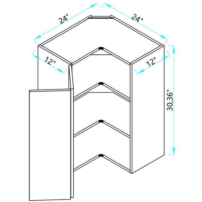 Wall Lazy Susan Cabinet