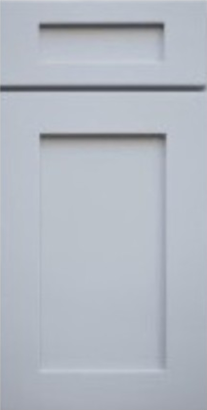 Gray Shaker cabinet door